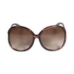 Tom Ford Brown TF252 Rhi Round Frame Sunglasses