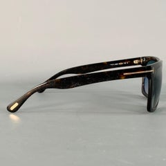 TOM FORD Brown Tortoiseshell Acetate Square Sunglasses