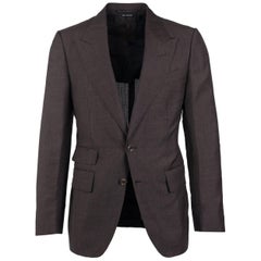 Used Tom Ford Brown Wool Blend Shelton 2PC Suit