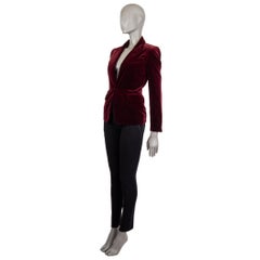 TOM FORD burgundy cotton VELVET BLAZER Jacket 36 XXS