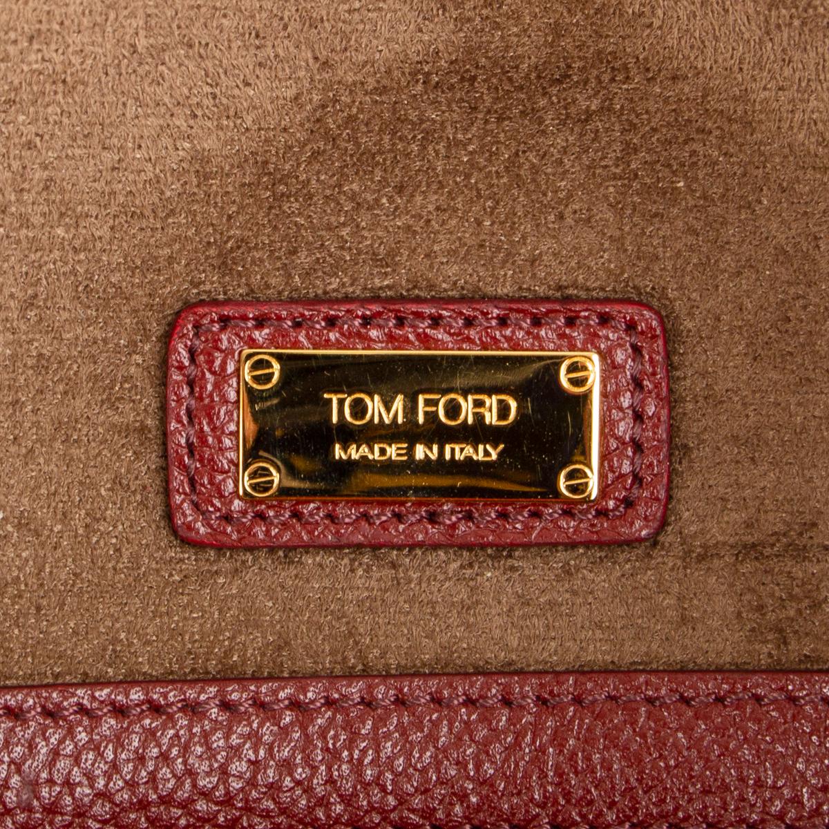 TOM FORD burgundy red JENNIFER Crossbody Shoulder Bag In Excellent Condition In Zürich, CH