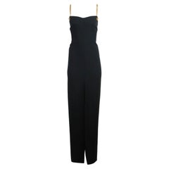 Tom Ford Chain Trimmed Stretch Cady Gown IT 46 UK 14