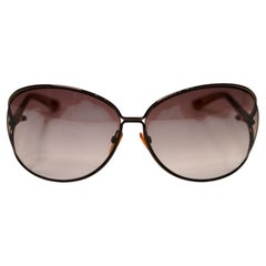 Occhiali da sole Tom Ford "Clémence" con montatura metallica oversize sfumata