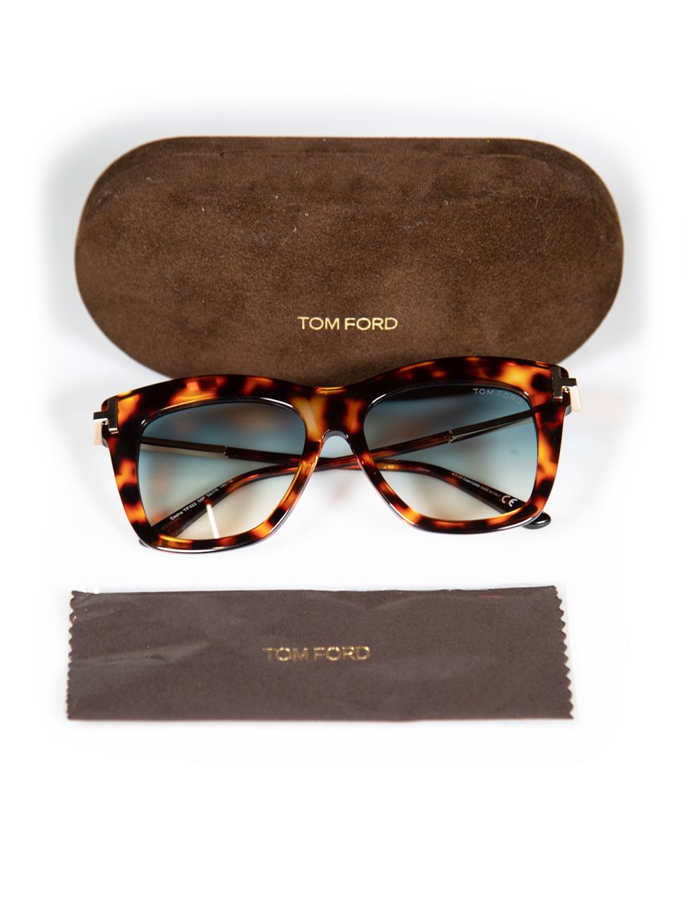 Tom Ford Coloured Havana Tortoiseshell Dasha Sunglasses For Sale 4