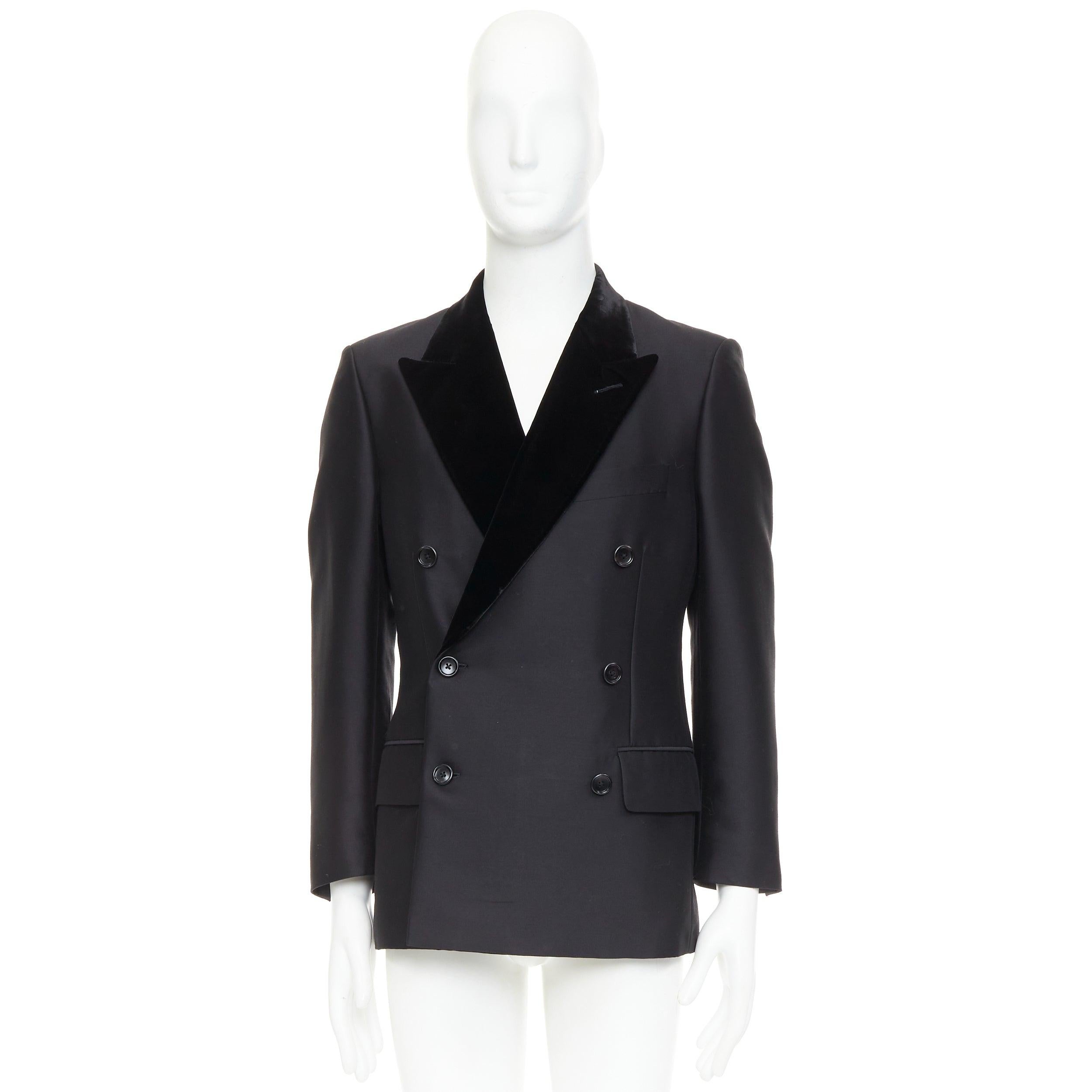 TOM FORD Cooper schwarzer Wollsamt mit Revers, doppelreihig, Smoking-Blazer IT54 XXL im Angebot 5