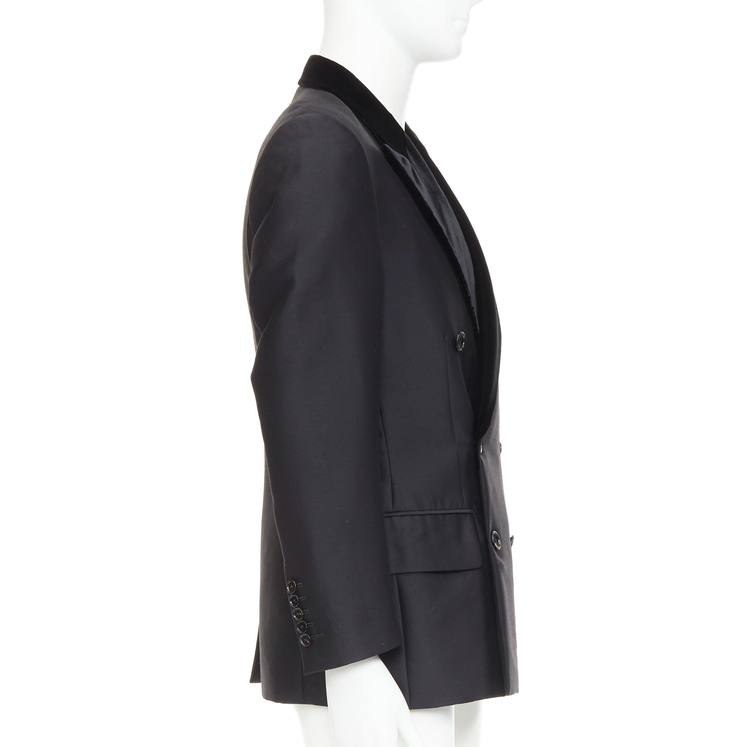 TOM FORD Cooper schwarzer Wollsamt mit Revers, doppelreihig, Smoking-Blazer IT54 XXL Herren im Angebot