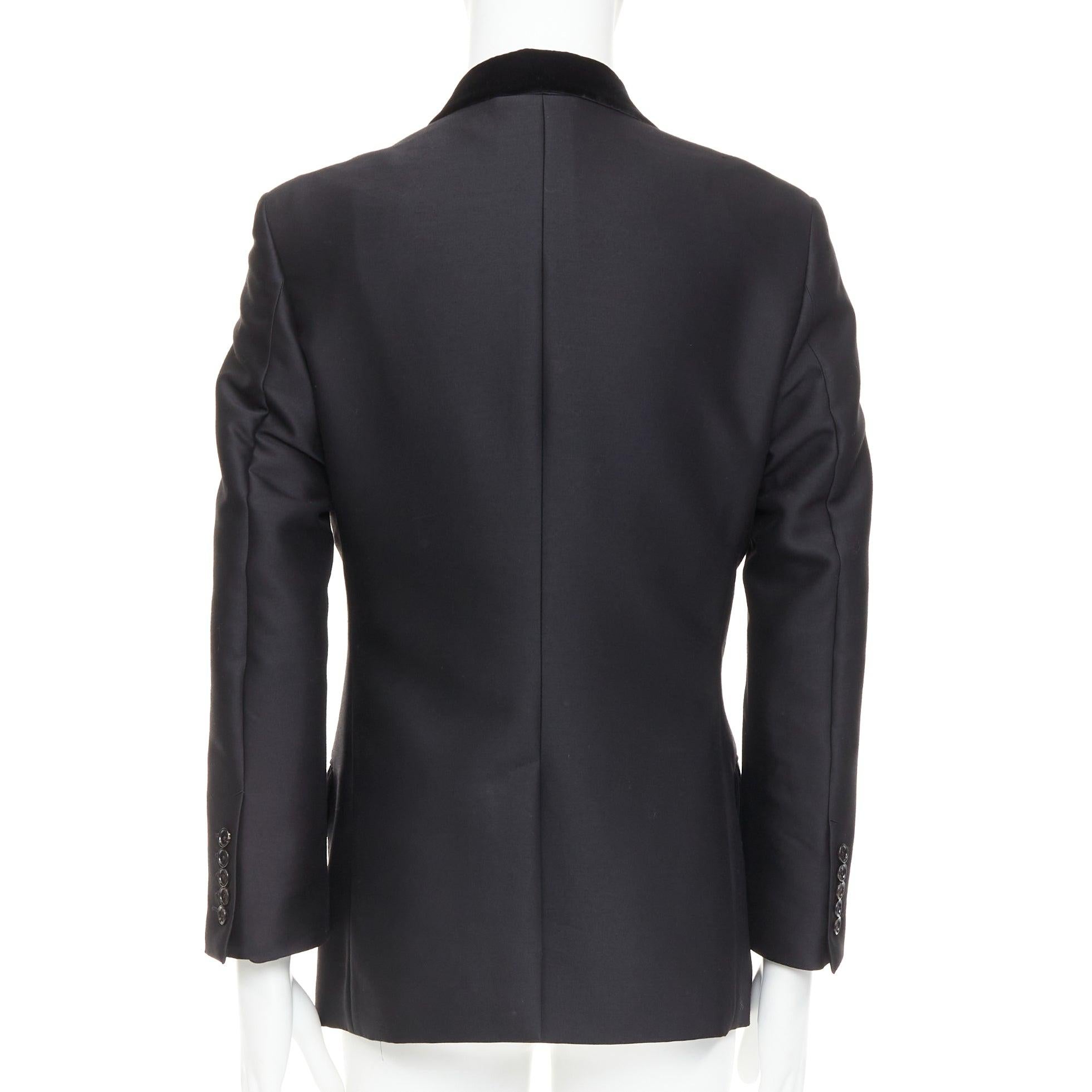 TOM FORD Cooper schwarzer Wollsamt mit Revers, doppelreihig, Smoking-Blazer IT54 XXL im Angebot 1