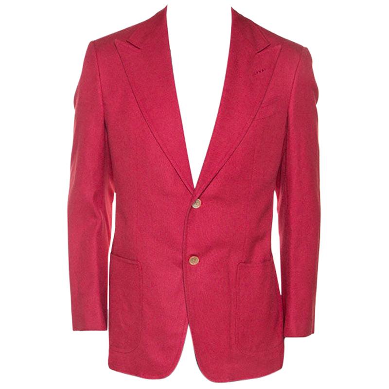 Tom Ford Coral Pink Silk Woven Sport Coat L