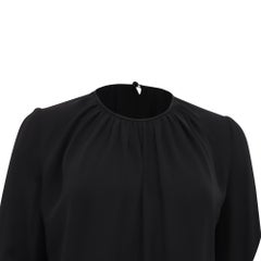 Tom Ford Crewneck Blouse in Black Silk