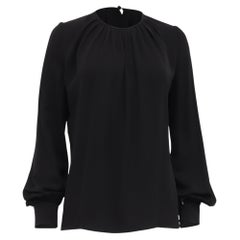 Blusa de cuello redondo de Tom Ford en seda negra