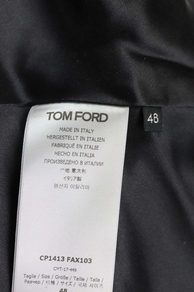 Tom Ford Cropped Velvet Bomber Jacket IT 48 UK 16 For Sale at 1stDibs