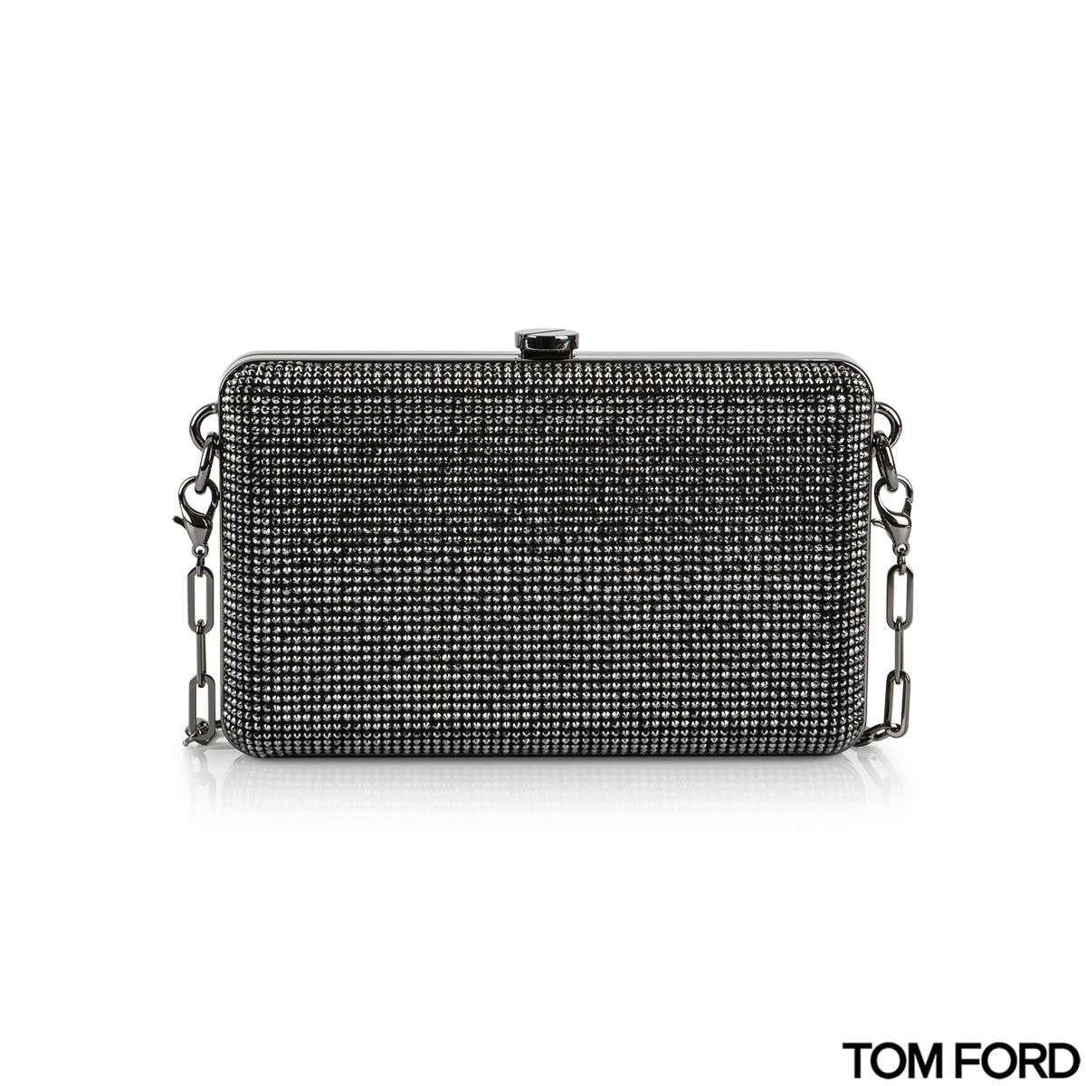 Mini-Clutch von Tom Ford mit Kristallverzierung (Schwarz) im Angebot