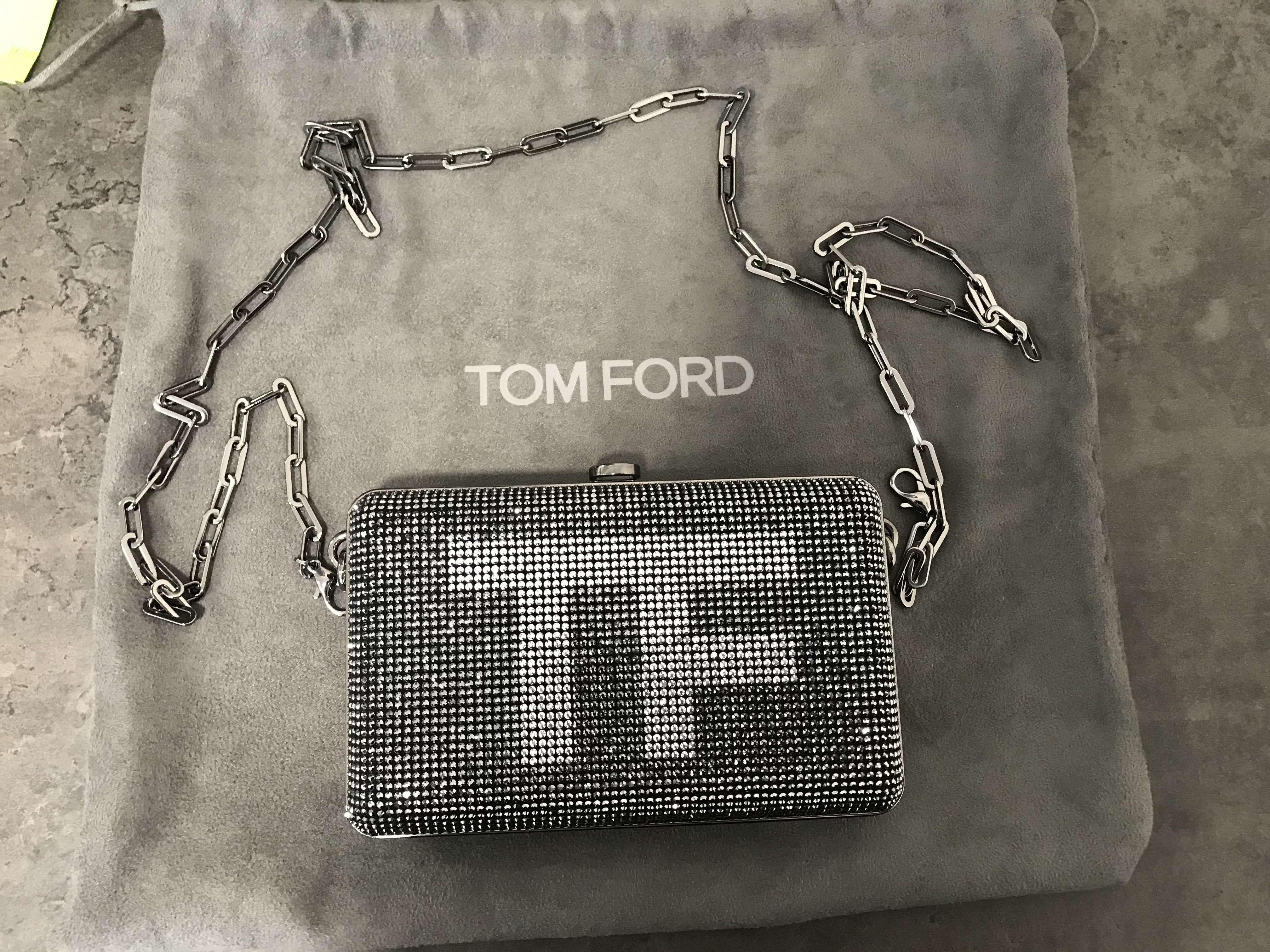 Mini-Clutch von Tom Ford mit Kristallverzierung im Angebot 3