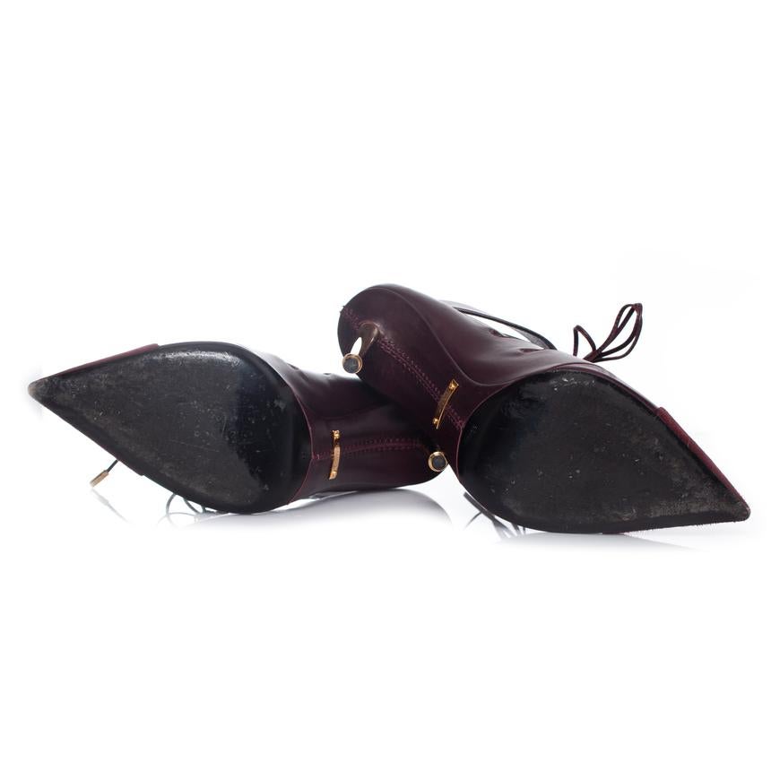 Black Tom Ford, Cut out lace-up ankle boots For Sale