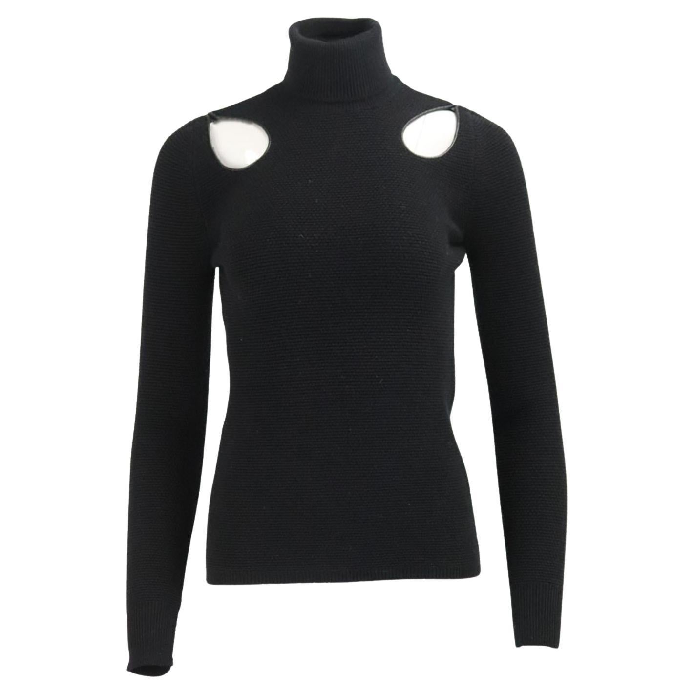 Tom Ford Cutout Wool Blend Turtleneck Sweater Small