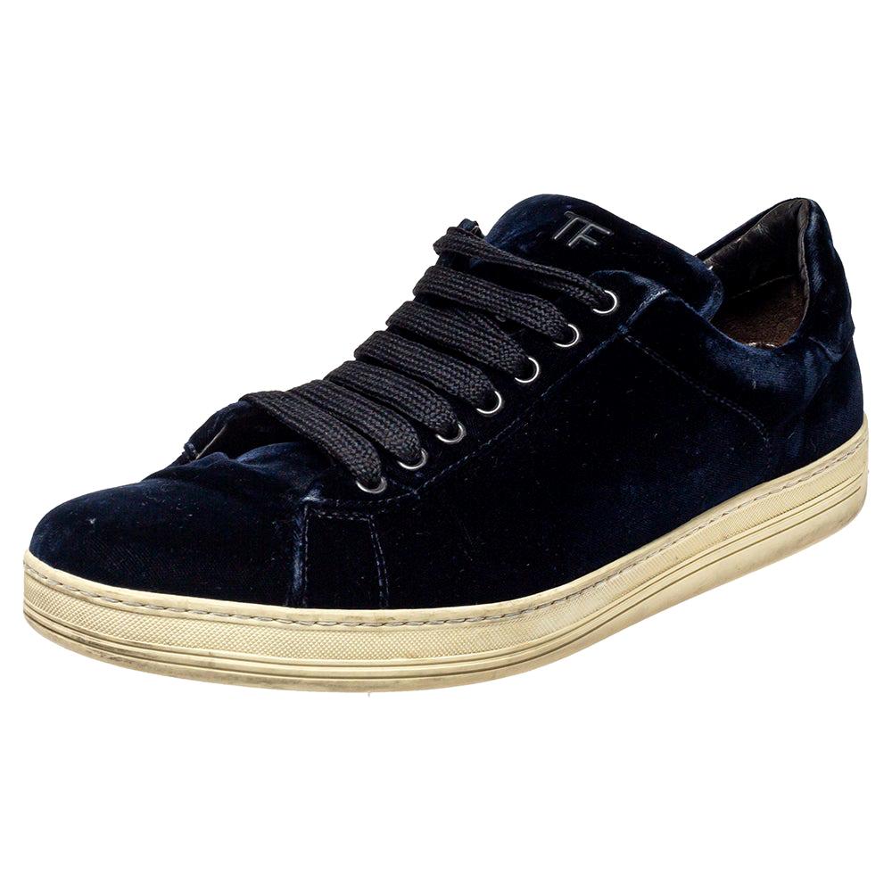 Tom Ford Dark Blue Velvet Russell Low Top Sneakers Size 44 at 1stDibs | tom  ford velvet sneakers, blue velvet sneakers, tom ford sneakers