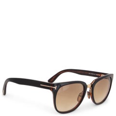 TOM FORD dunkelbraune / cognacfarbene ROCK-Sonnenbrille TF290