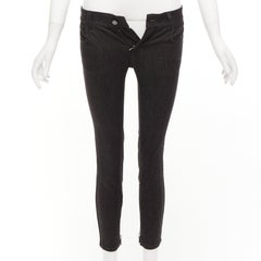 TOM FORD dark brown cotton blend silver staple embellished skinny jeans 26"