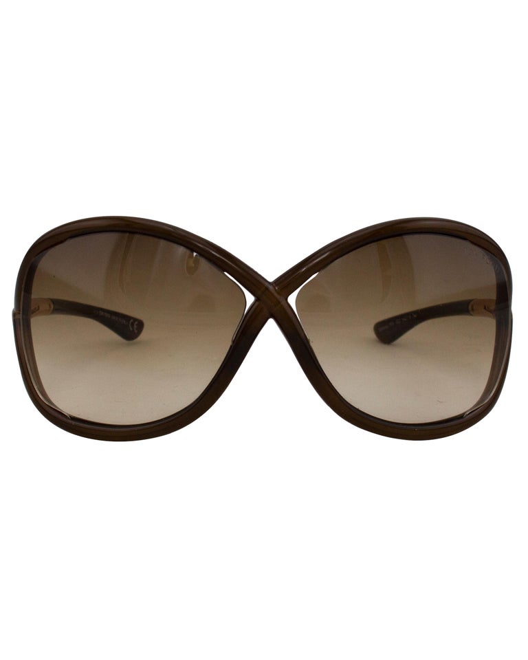 Tom Ford Dark Brown Whitney Sunglasses For Sale at 1stDibs