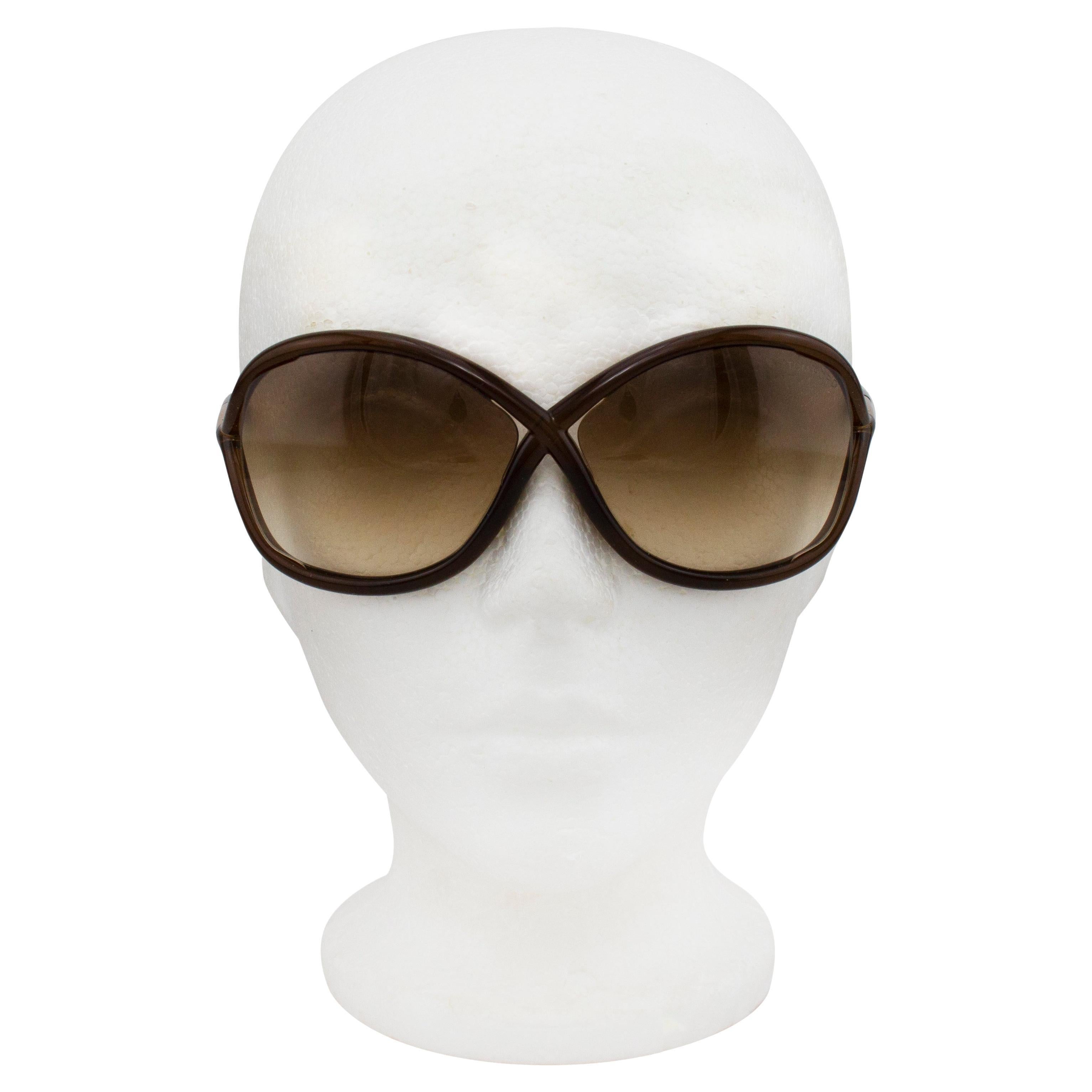 Tom Ford Dark Brown Whitney Sunglasses For Sale