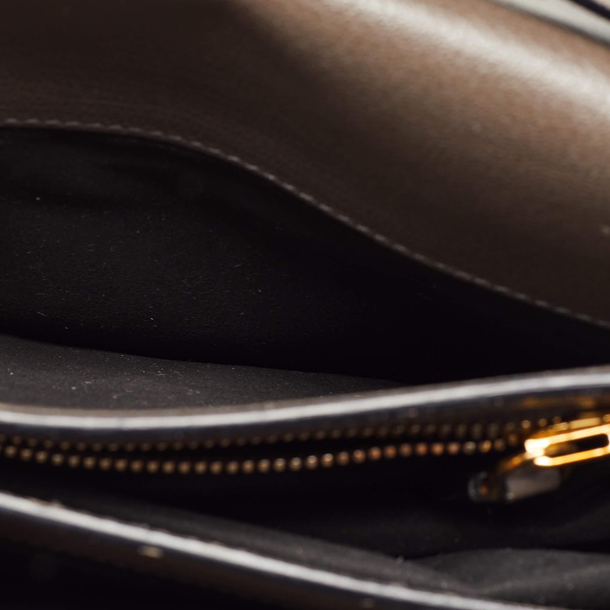 Tom Ford Dark Grey Leather Small Natalia Crossbody Bag For Sale at 1stDibs