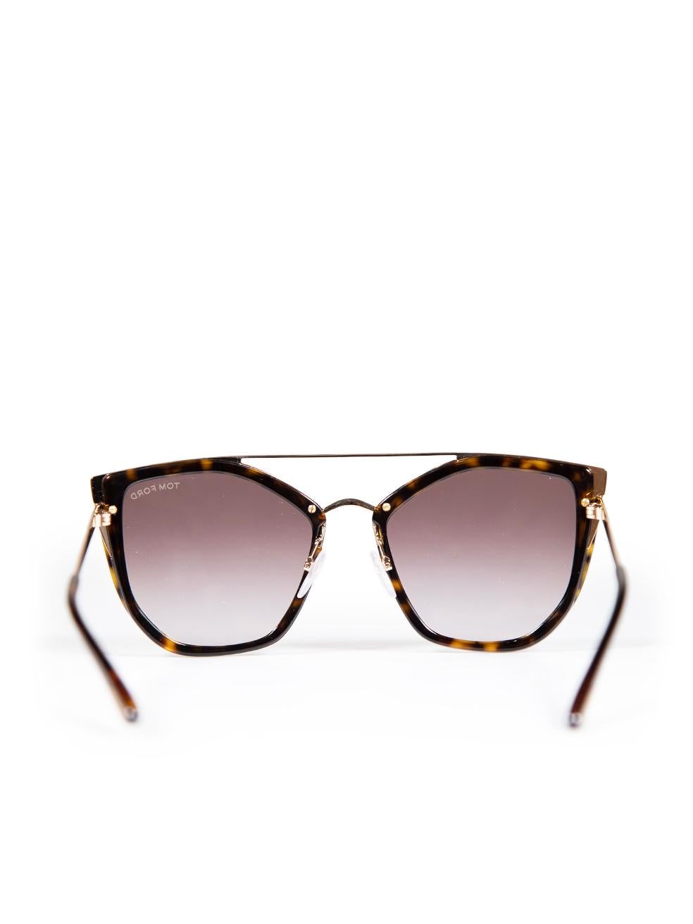 Women's Tom Ford Dark Havana Cat Eye Sunglasses For Sale