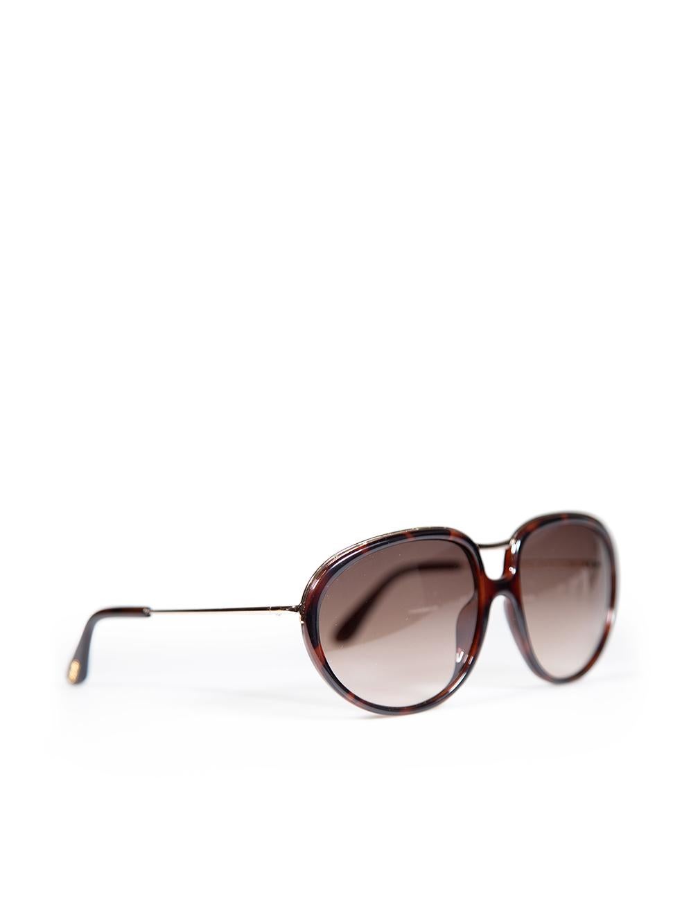 Tom Ford Dark Havana Gradient Sunglasses In New Condition For Sale In London, GB