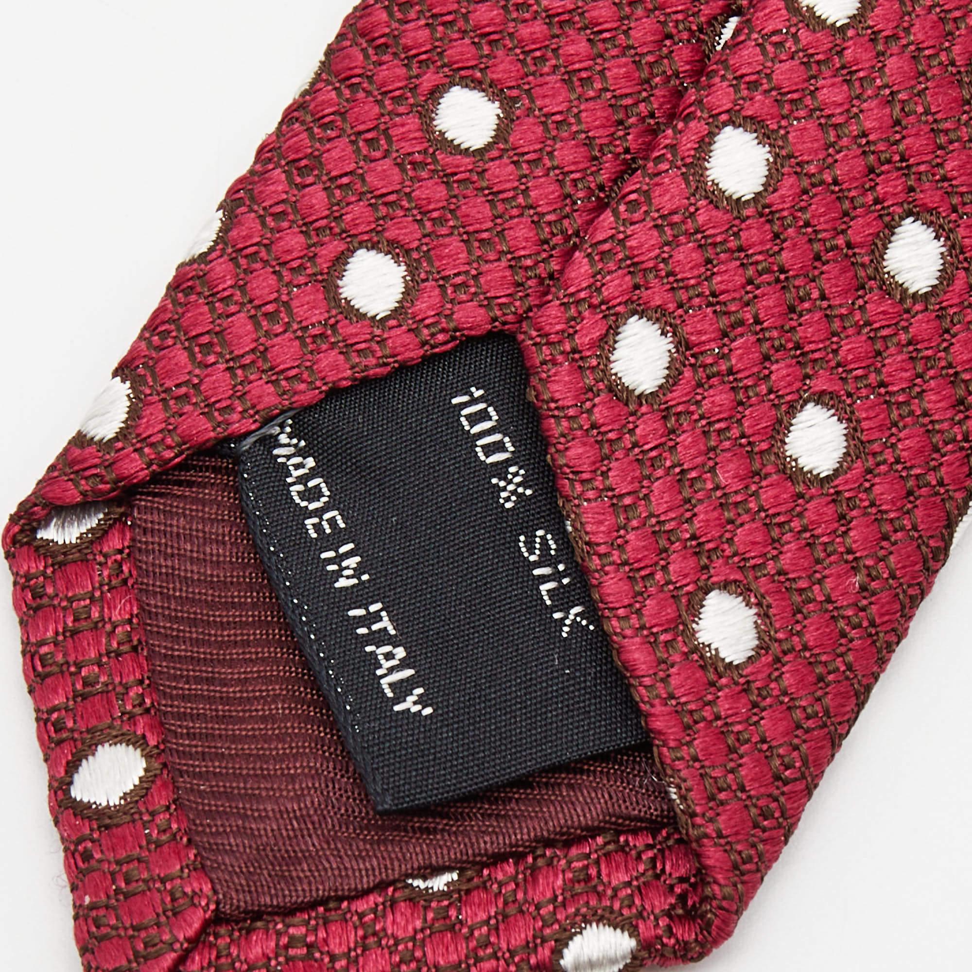 Men's Tom Ford Dark Pink Patterned Silk Tie