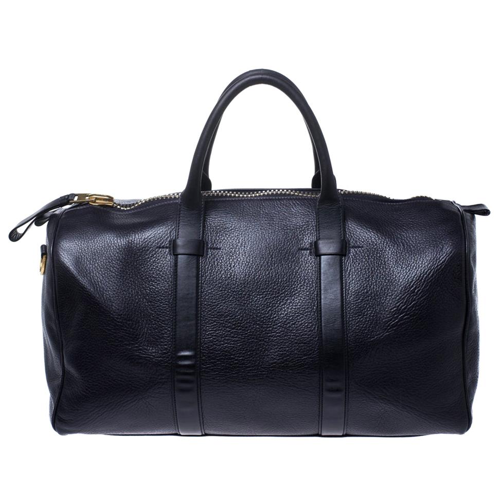 Tom Ford Black Leather Oversize/Travel Bag at 1stDibs