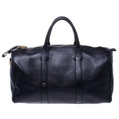 Tom Ford Dark Plum Leather Buckley Duffle Bag