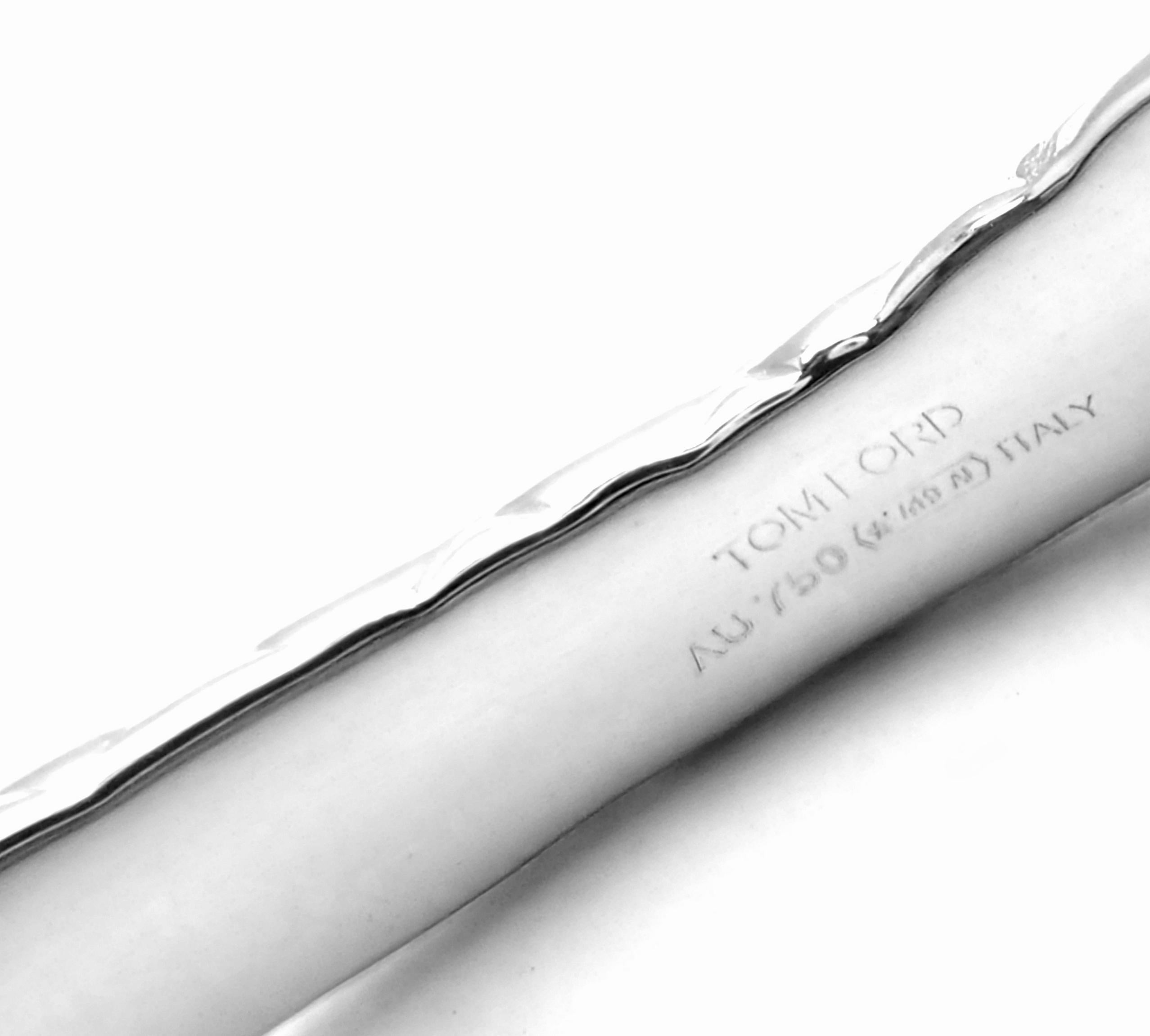 Tom Ford Bracciale con diamante e serpente in oro bianco in vendita 6