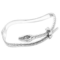 Tom Ford Diamond Snake White Gold Bangle Bracelet