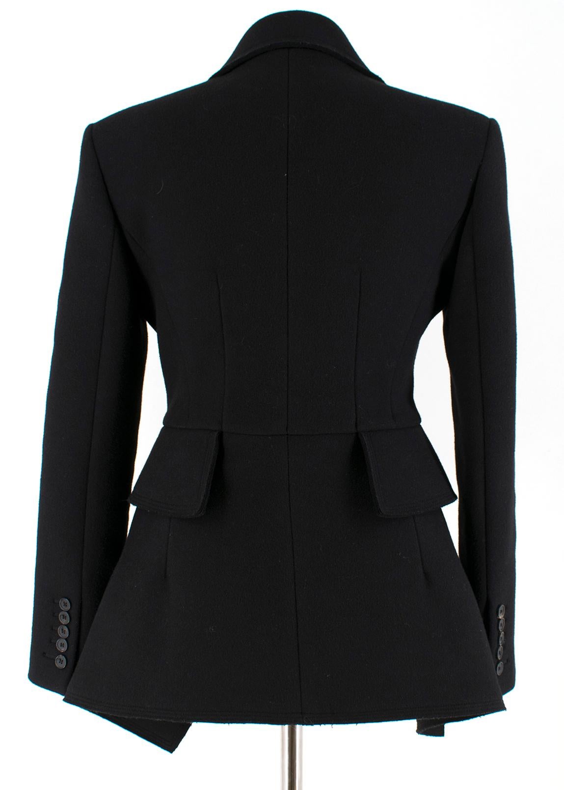 Black Tom Ford Double Breasted Cashmere Blend Jacket SIZE 38