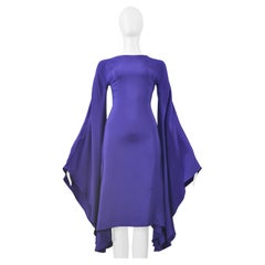 Tom Ford Dramático Vestido de Cóctel Azul de Mangas "Círculo" con Espalda Descubierta 2013