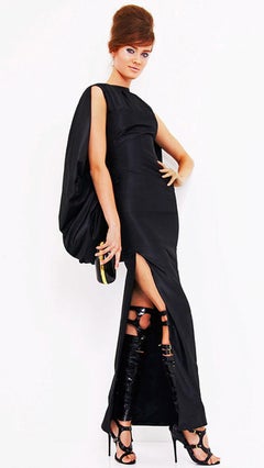 Tom Ford Dramatic High Fashion Parisian Inspired Runway Gown    New!  Killer!