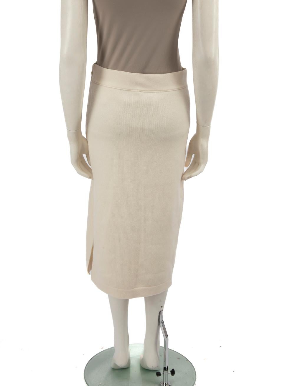 Tom Ford Falda Midi Cachemira Crudo Talla M Beige en venta