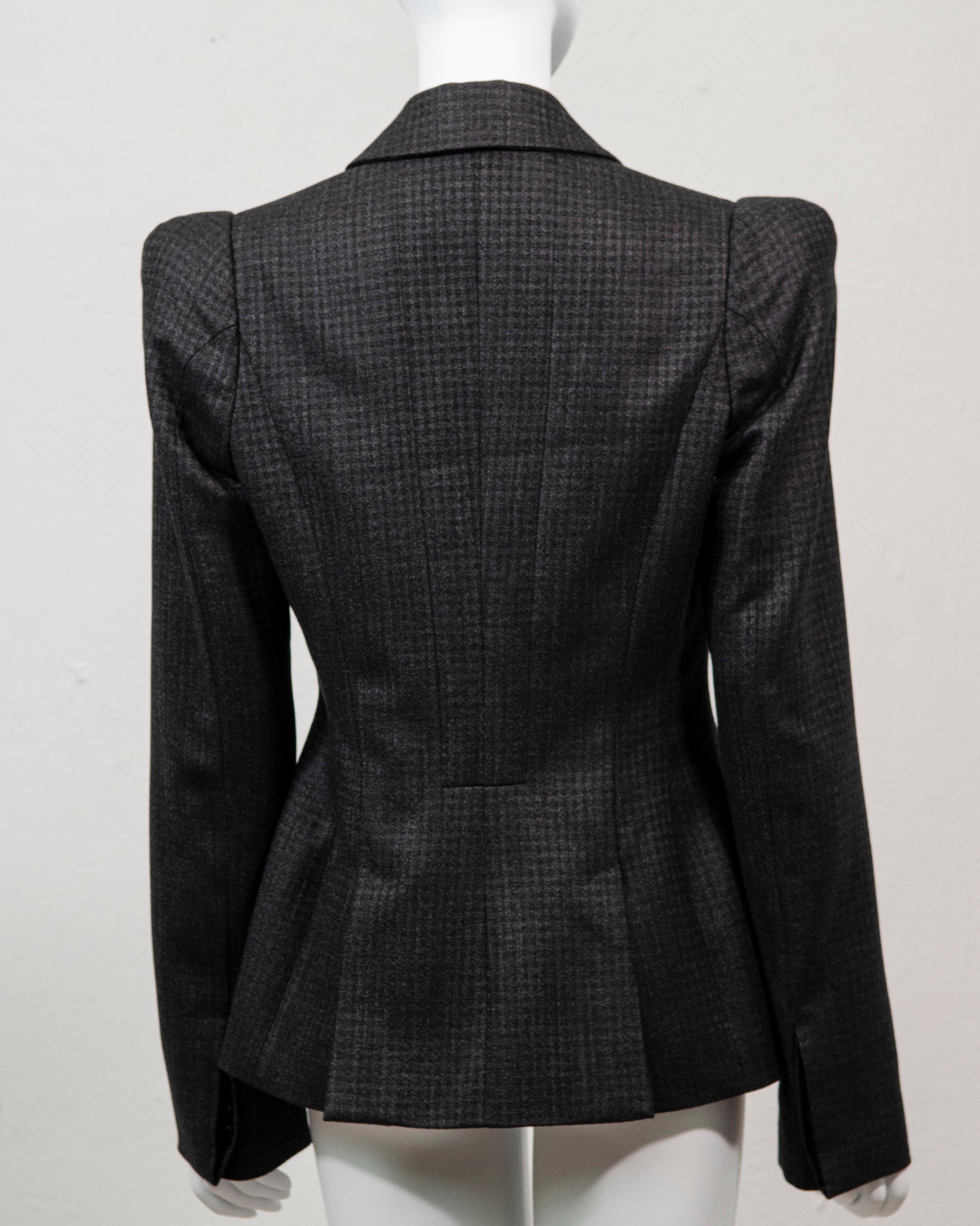 Black Tom Ford Elegant Classic Tailored Blazer With Large Statement Shoulders