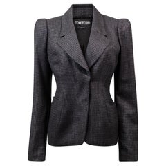 Tom Ford Elegant Classic Tailored Blazer With Large Statement Shoulders