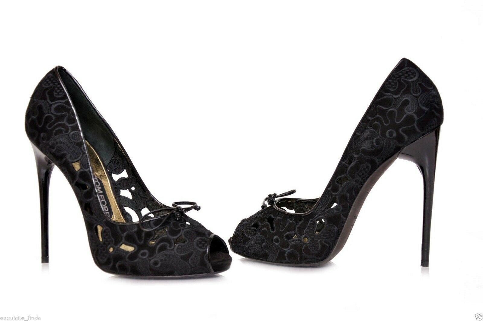 Tom Ford Embroidered and Cut-Out Suede Leather Shoes 41 - 11 NWT For Sale 2