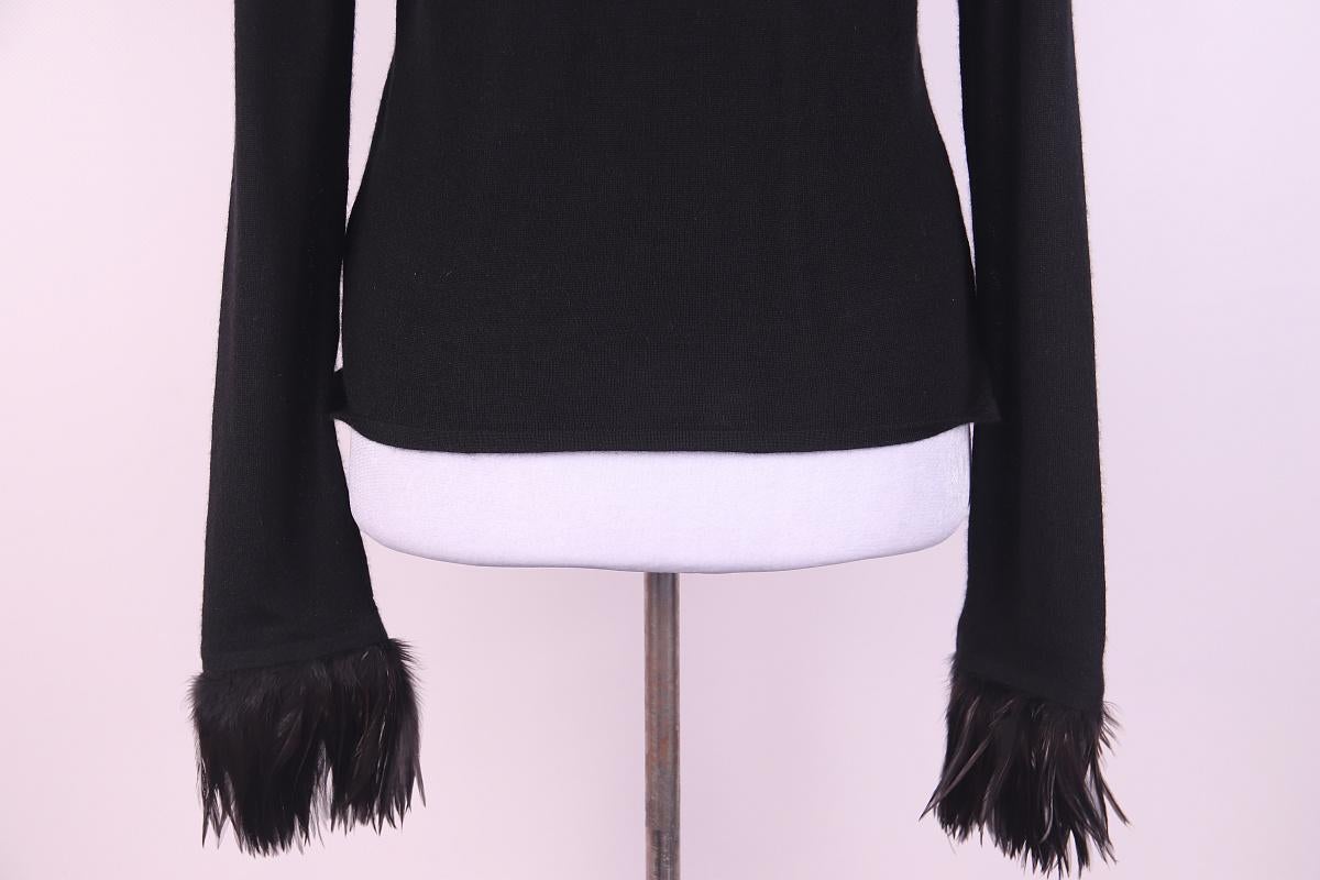 Tom Ford Era Gucci Cashmere & Feather Sweater For Sale 1