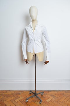 Tom Ford era Gucci Plain white long sleeve Cotton Button down shirt