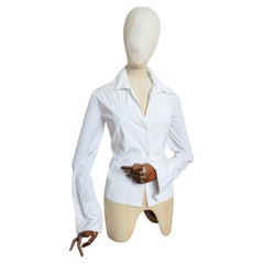 Tom Ford era Gucci Plain white long sleeve Cotton Button down shirt
