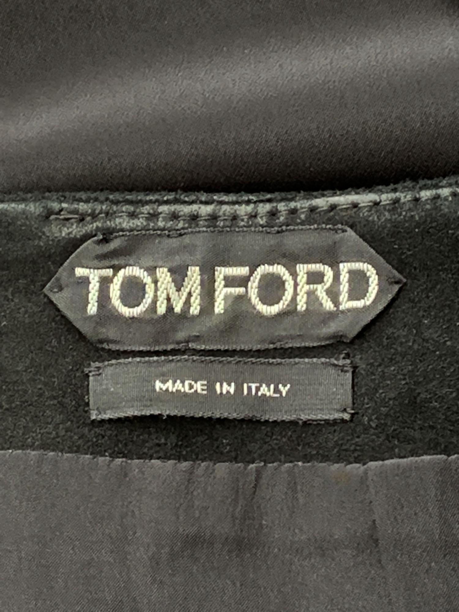 Tom Ford H/W 2013 Schwarzer bestickter Rock aus Wildleder mit Ziegenpelzstickerei Italienisch 40 4