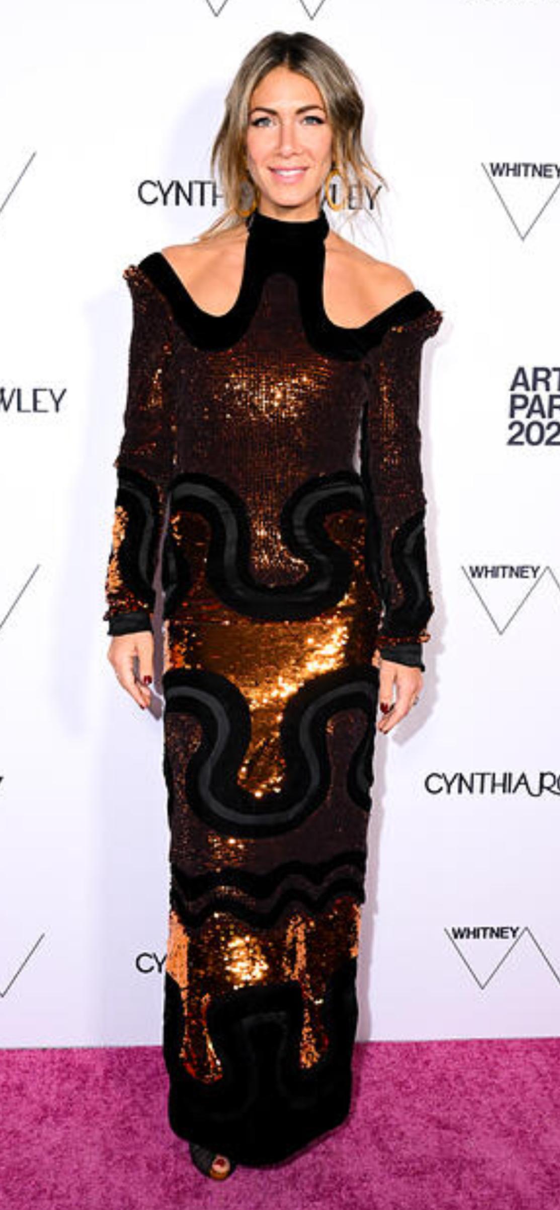 TOM FORD F/W 2015 Laufsteg-Kupfer Pailletten & Samt Panel Kleid mit Ausschnitten - IT 38 im Angebot 2