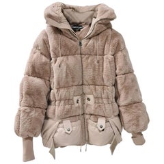 Tom Ford faux beaver padded bomber-jacket