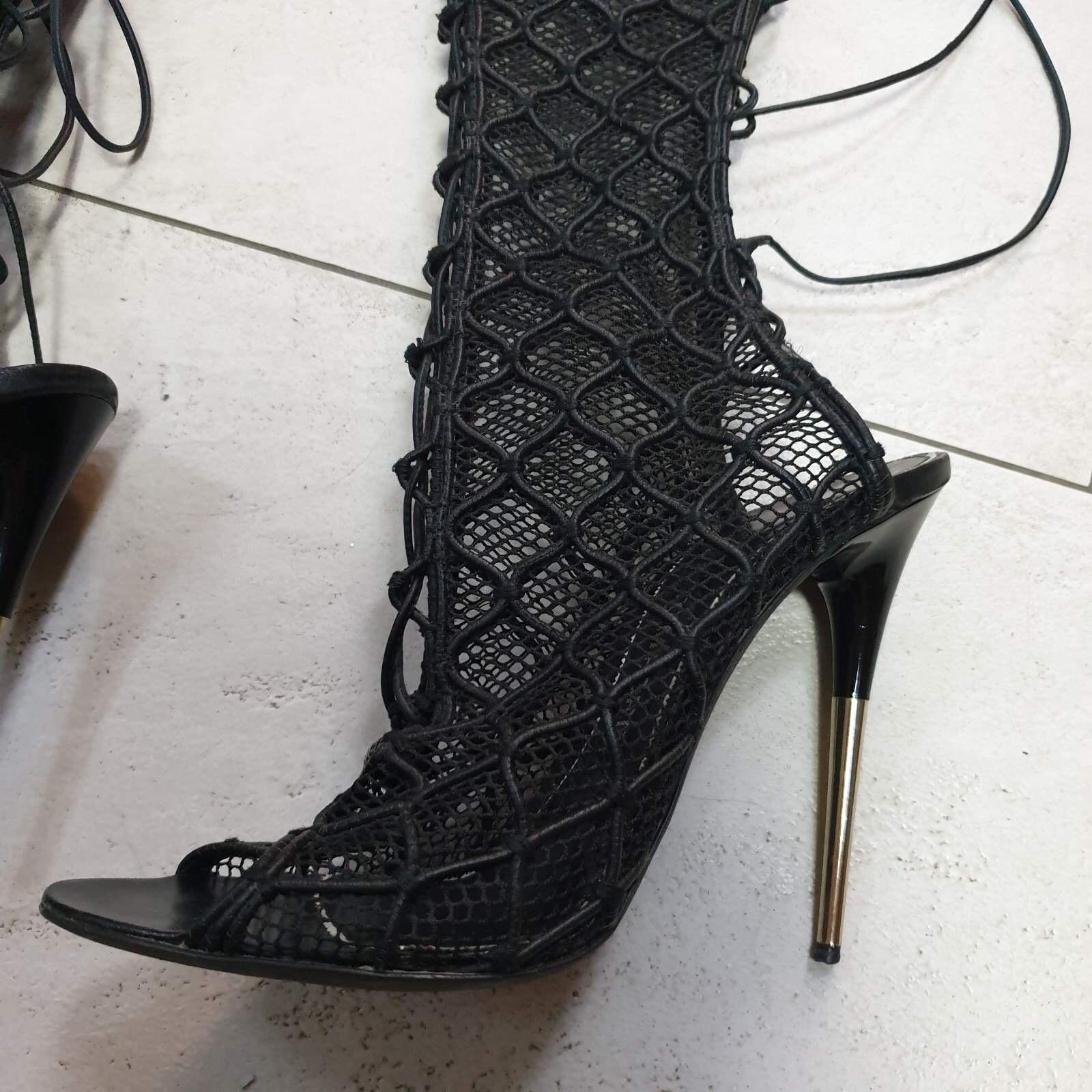 Tom Ford Fishnet Over The Knee Lace Up Boots  1