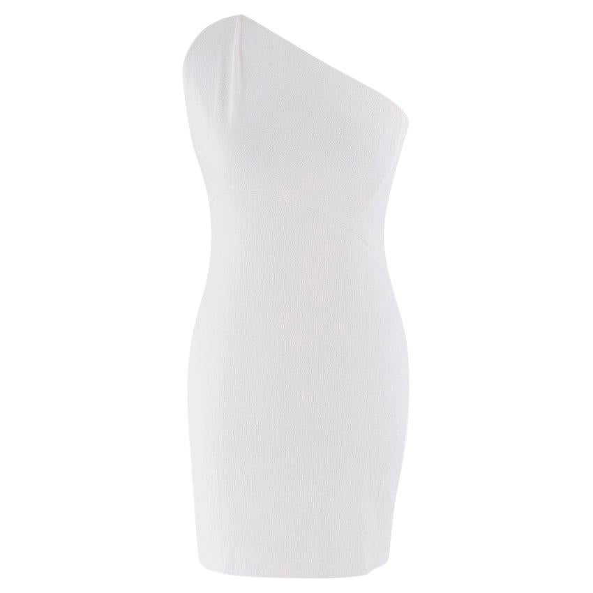 Tom Ford Fitted White One-Shoulder Dress - Size US 0-2 For Sale