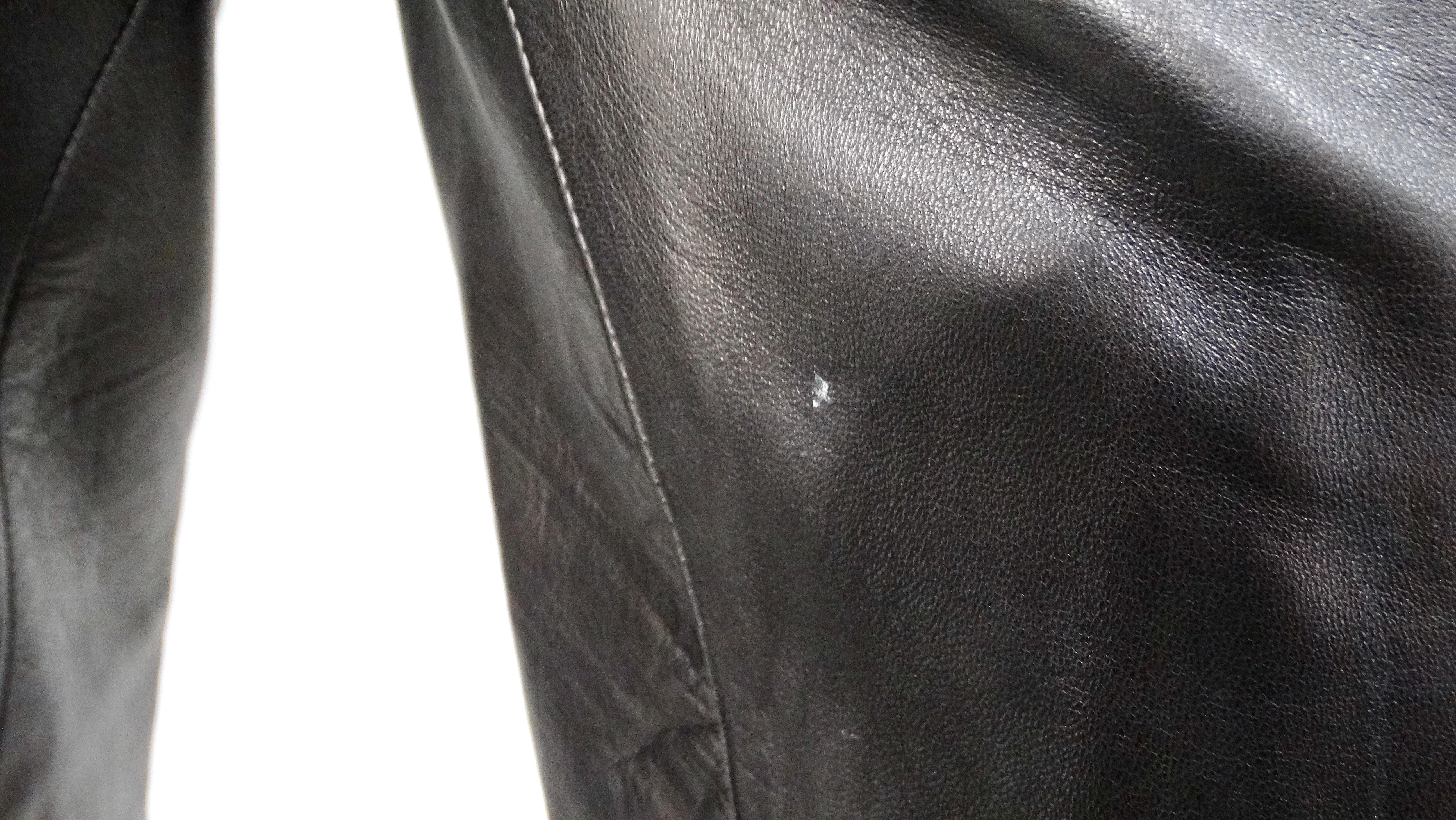 Tom Ford for Gucci 1990s Black Lambskin Leather Flare Pants For Sale 1