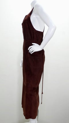 Tom Ford for Gucci 2002 Brown Suede Dress