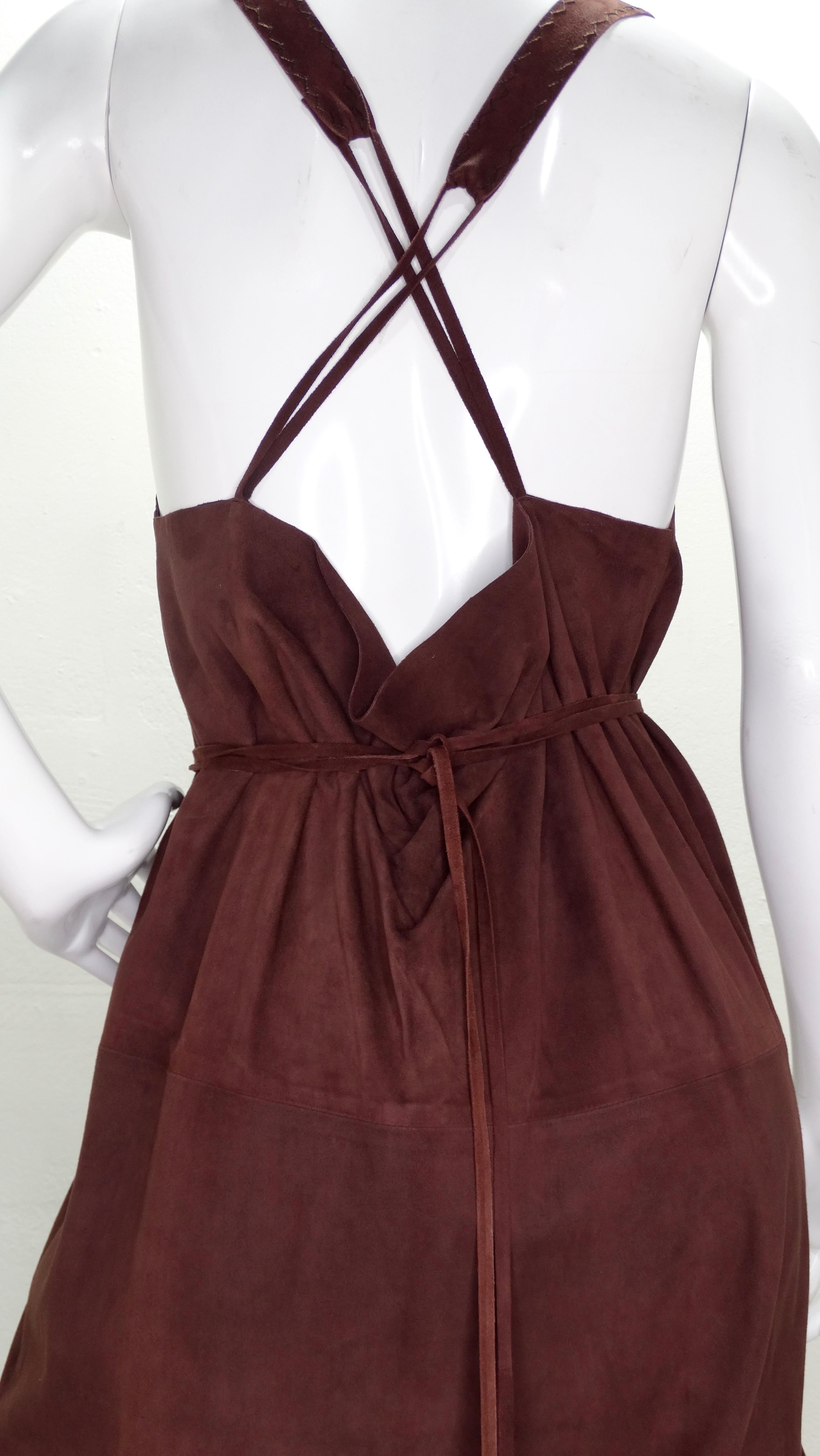 Tom Ford for Gucci 2002 Brown Suede Dress In Excellent Condition In Scottsdale, AZ